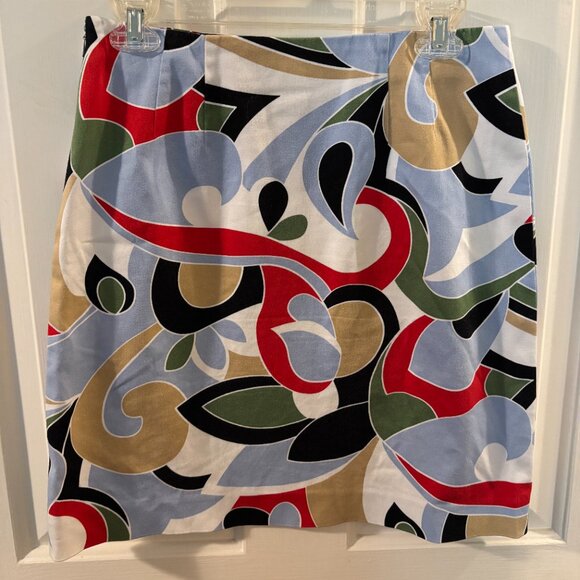 Etcetera Women's Colorful Abstract-Patterned Mini Skirt ~ Size: 6 - Picture 2 of 3